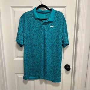 Nike Dri-FIT Men’s Victory Allover Print Golf Polo Jade Green Size XL
